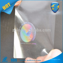 Tamper proof uncover VOID customized transparent holographic sticker